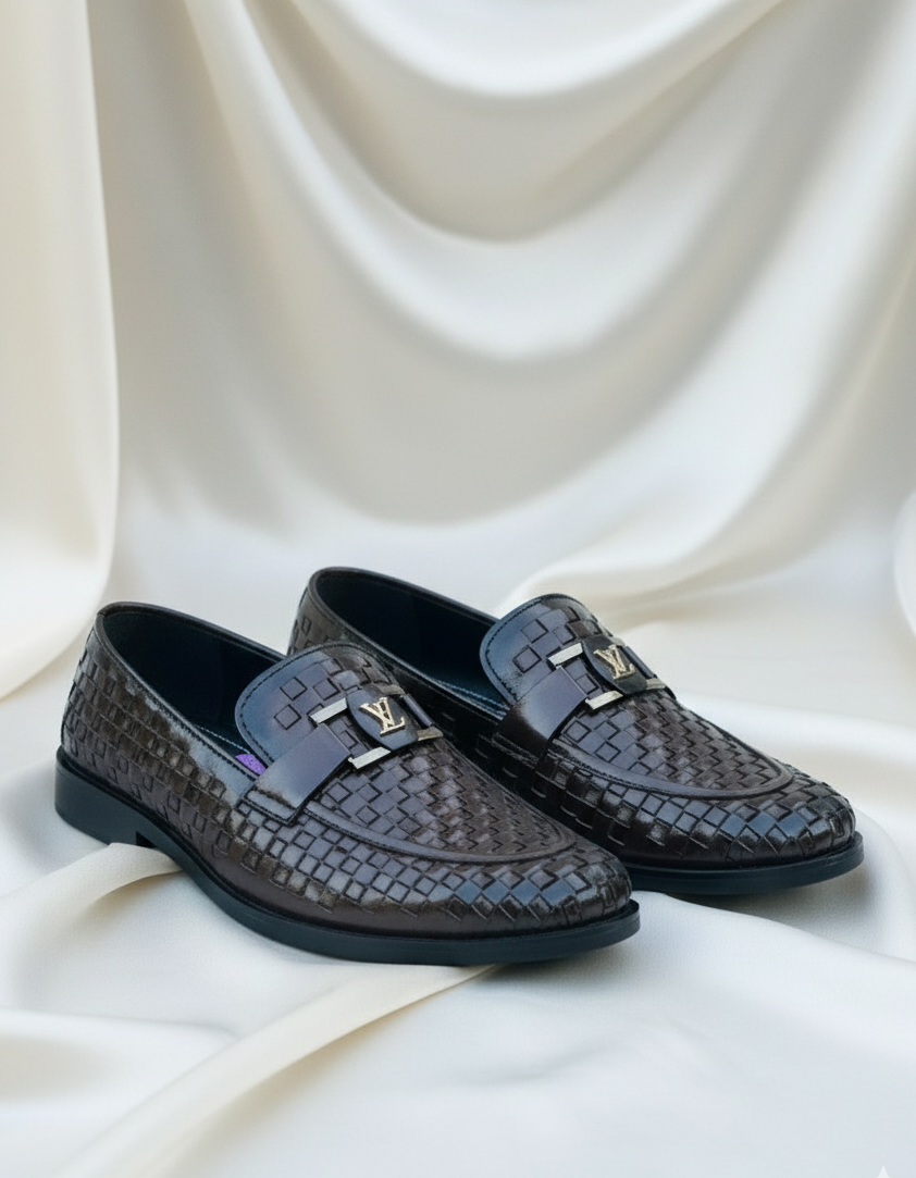 Pure Handmade Wrinkleless Woven Formal Shoes