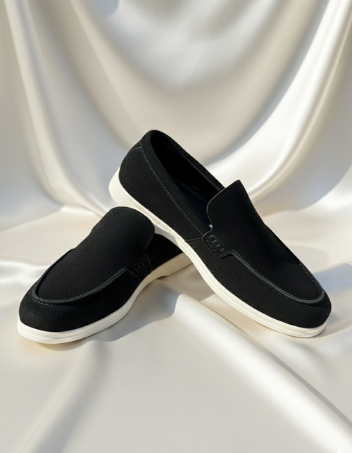 Hadmade Men’s Classic Black Loafers – 100%  Premium Quality With Rubber Sole