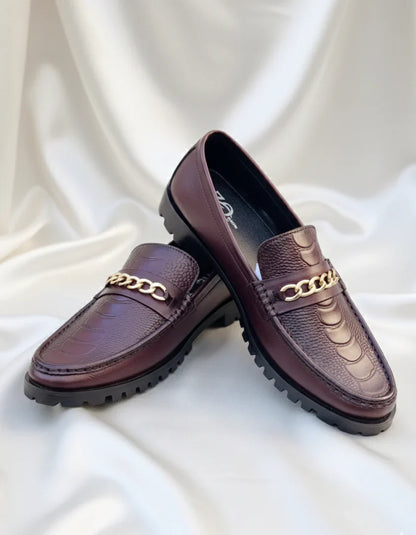 Handmade Loafers with Golden Chain
