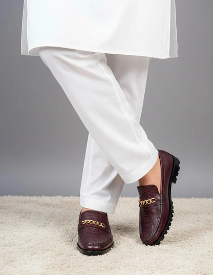 Handmade Loafers with Golden Chain