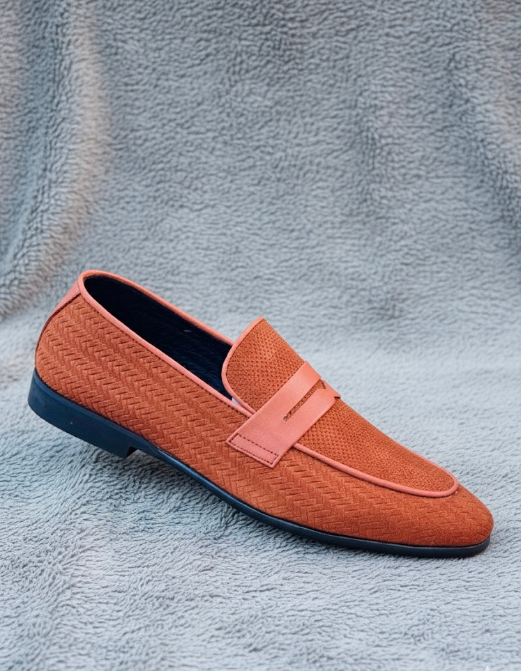 All Handmade Men’s Formal –Tan Textured 100% Premium Quality