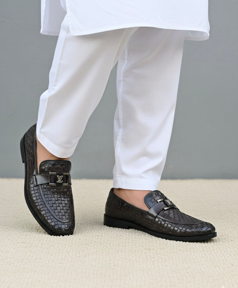 Pure Handmade Wrinkleless Woven Formal Shoes