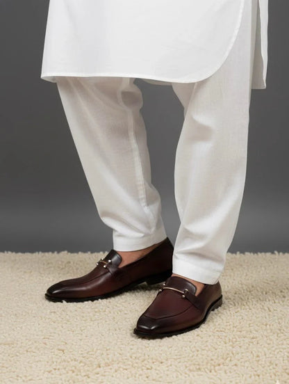 Brown Formal With Metallic Buckle